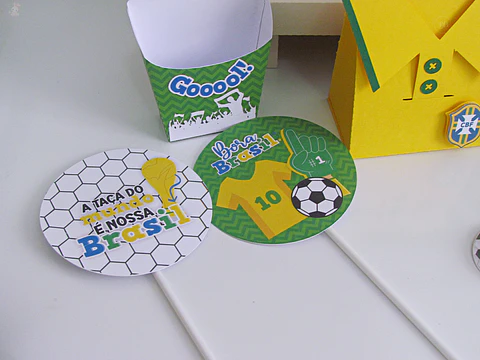 Kit Festa Copa do Mundo Brasil para Imprimir