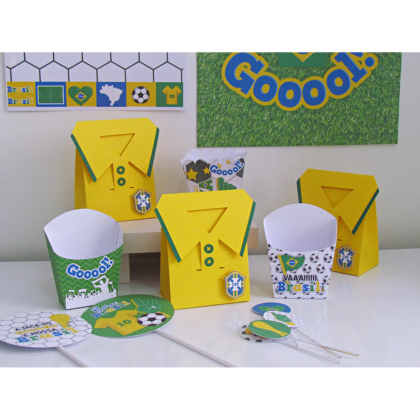 Kit Festa Copa do Mundo Brasil para Imprimir 1