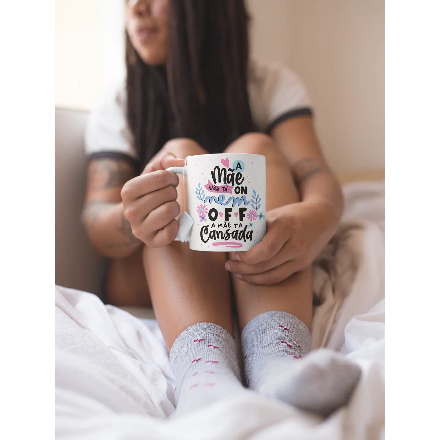 Arte para Caneca Dia das Mães PNG - A Mãe Não Tá On Nem Off 3