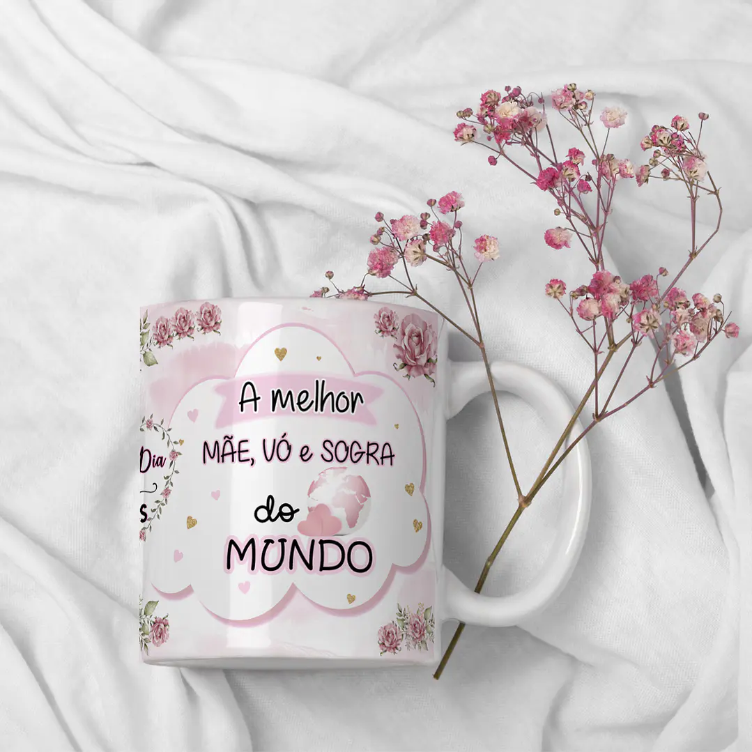 Artes para Canecas Dia das Mães Personalizadas - Alfabeto A a Z  13