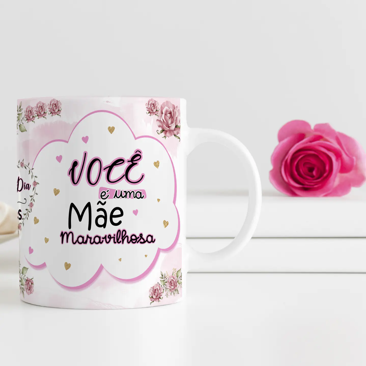 Artes para Canecas Dia das Mães Personalizadas - Alfabeto A a Z  16