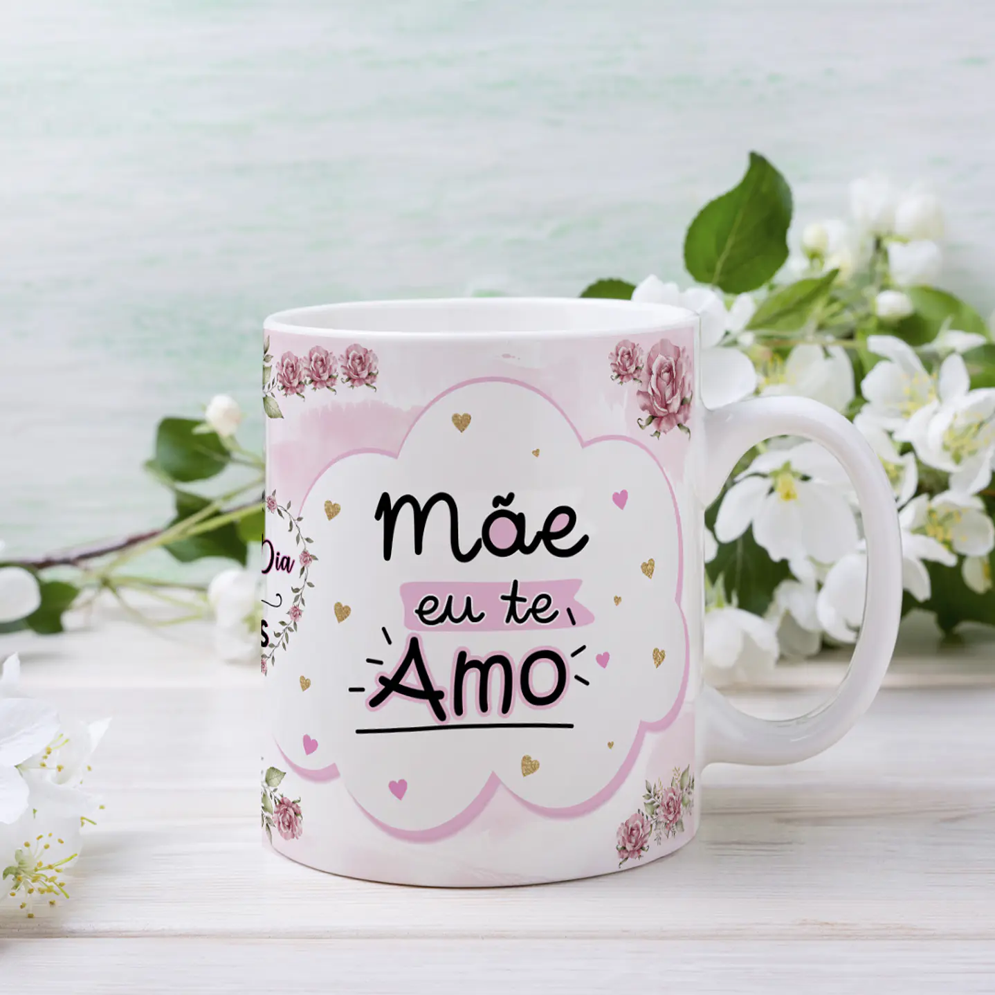 Artes para Canecas Dia das Mães Personalizadas - Alfabeto A a Z  17