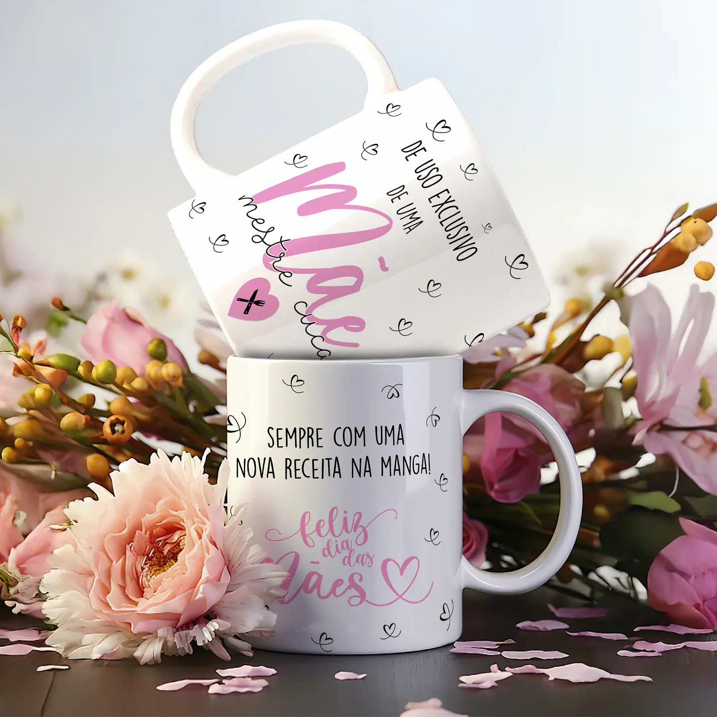Artes Canecas Dia das Mães 18 Estampas em PNG e CDR - Download Imediato 2