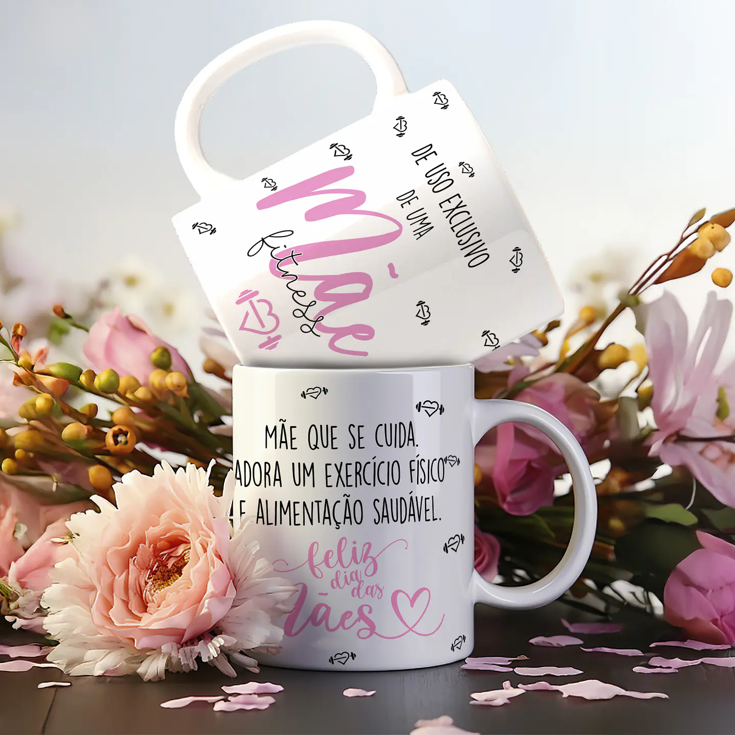 Artes Canecas Dia das Mães 18 Estampas em PNG e CDR - Download Imediato 4