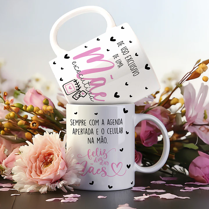 Artes Canecas Dia das Mães 18 Estampas em PNG e CDR - Download Imediato 5