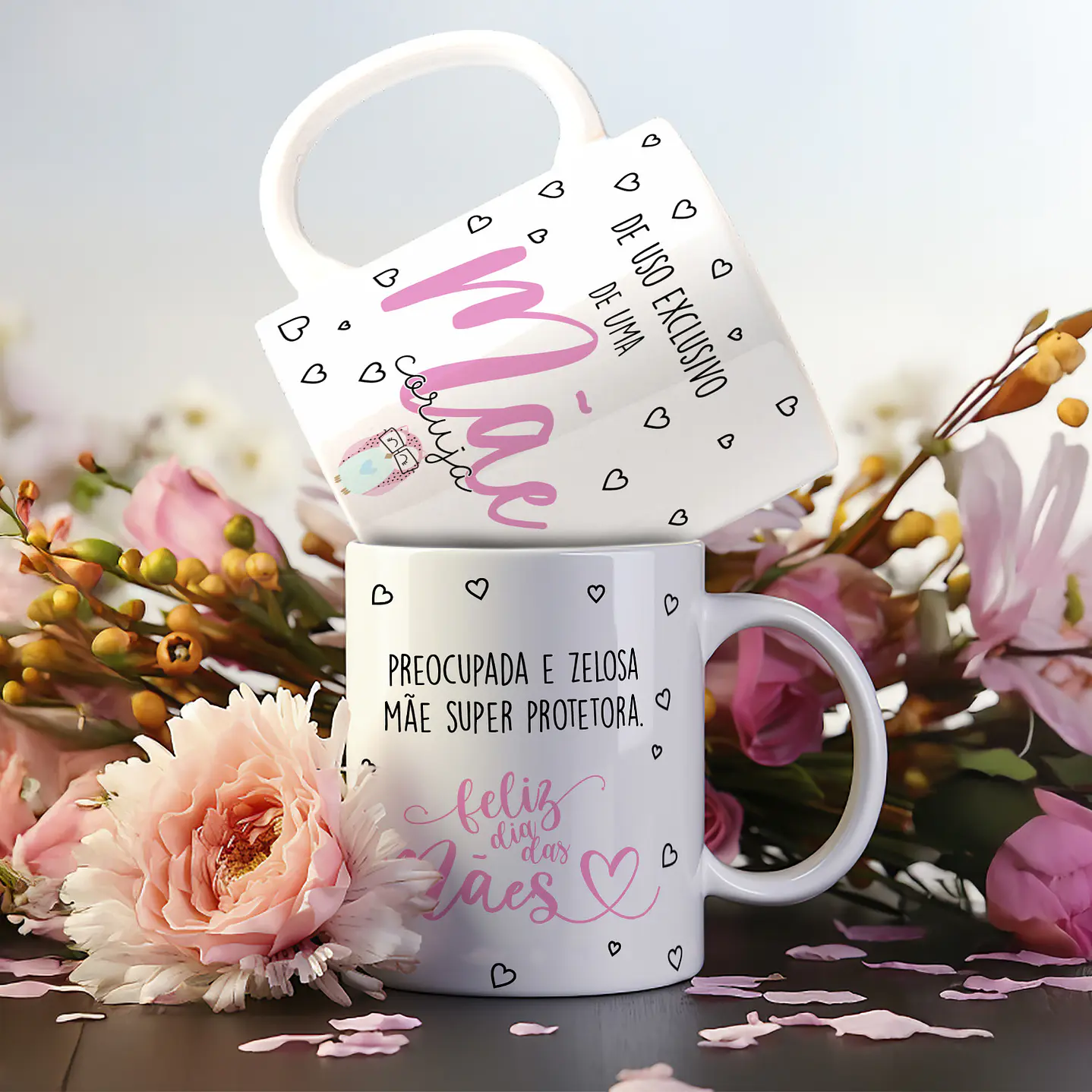 Artes Canecas Dia das Mães 18 Estampas em PNG e CDR - Download Imediato 9