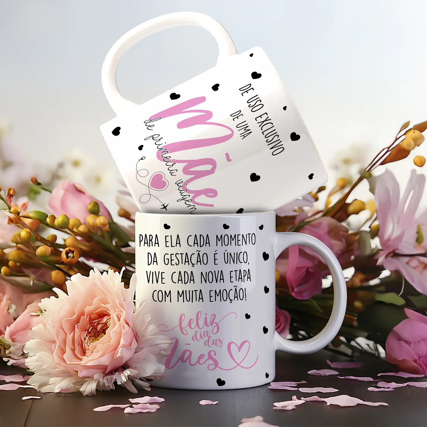 Artes Canecas Dia das Mães 18 Estampas em PNG e CDR - Download Imediato 12