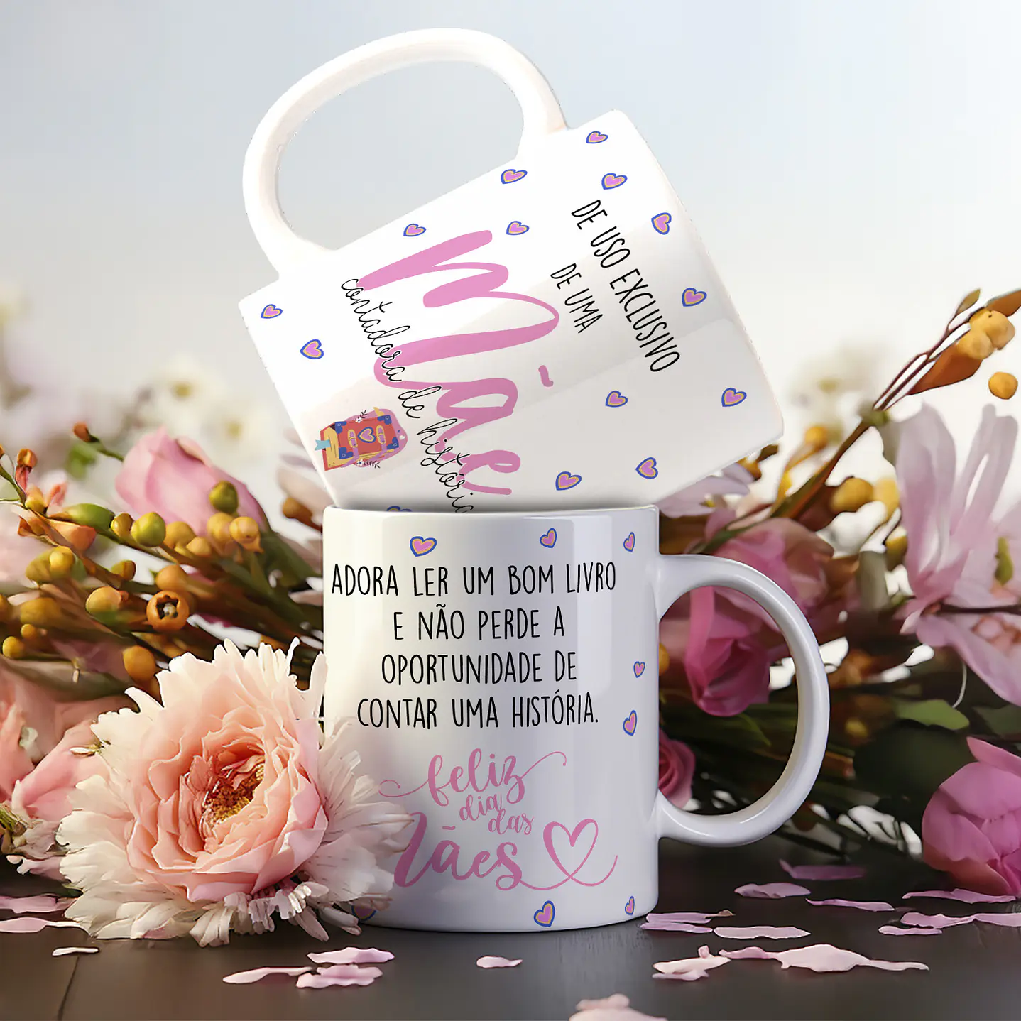 Artes Canecas Dia das Mães 18 Estampas em PNG e CDR - Download Imediato 13