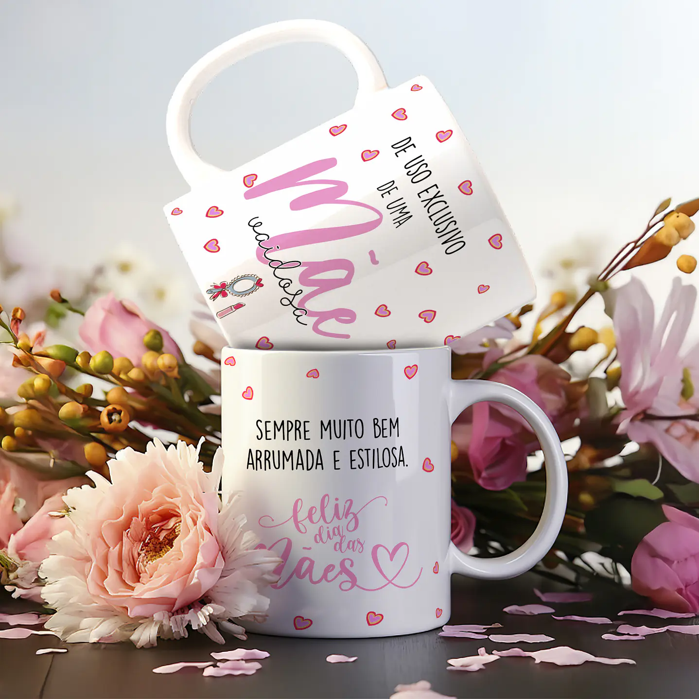 Artes Canecas Dia das Mães 18 Estampas em PNG e CDR - Download Imediato 14