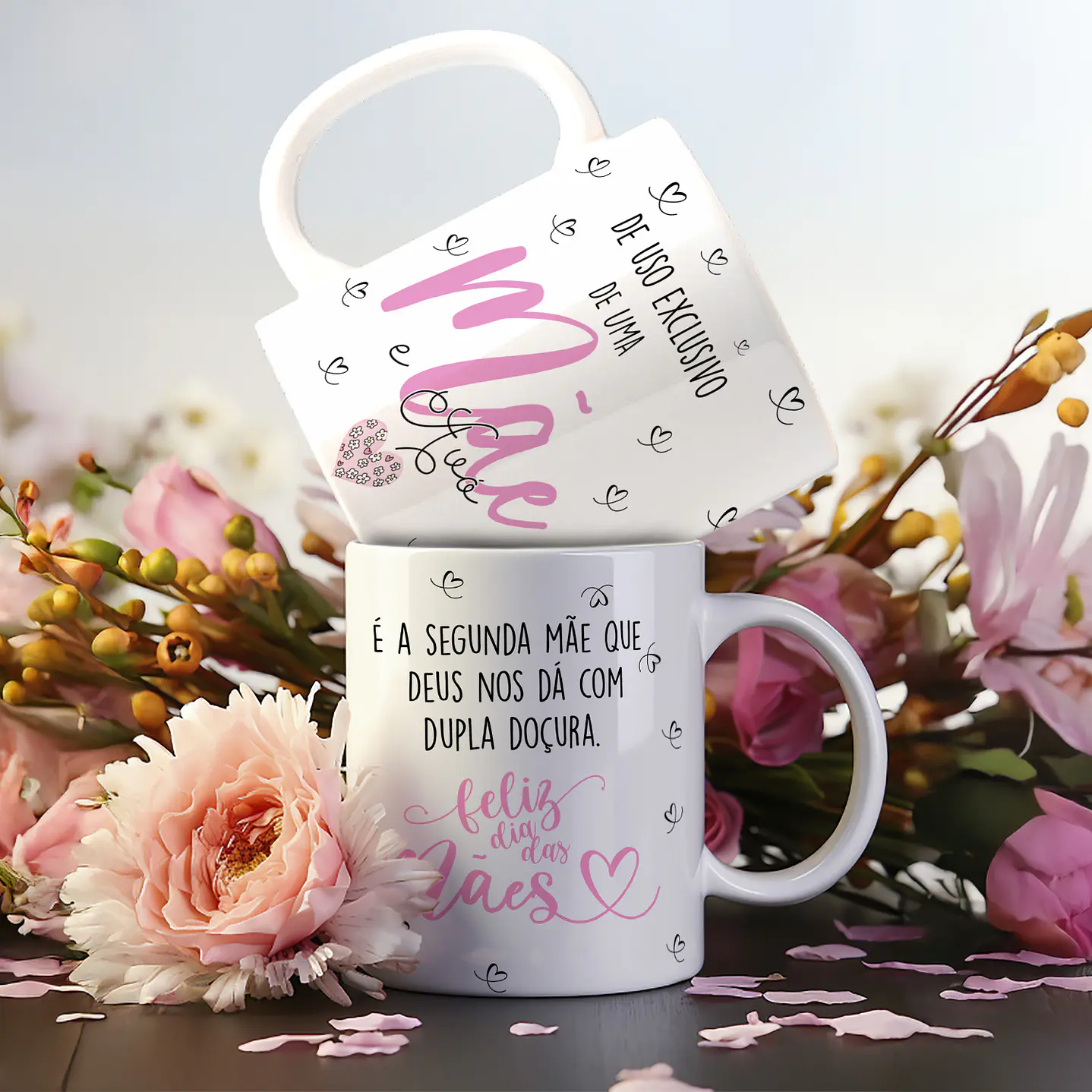 Artes Canecas Dia das Mães 18 Estampas em PNG e CDR - Download Imediato 15