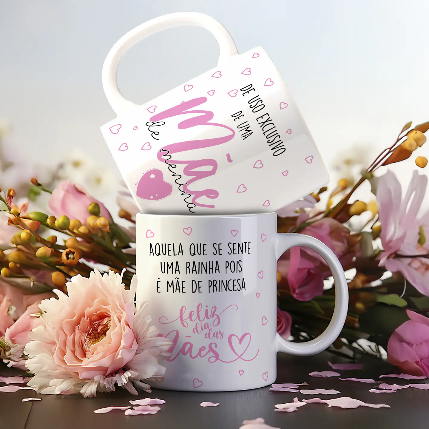 Artes Canecas Dia das Mães 18 Estampas em PNG e CDR - Download Imediato 16