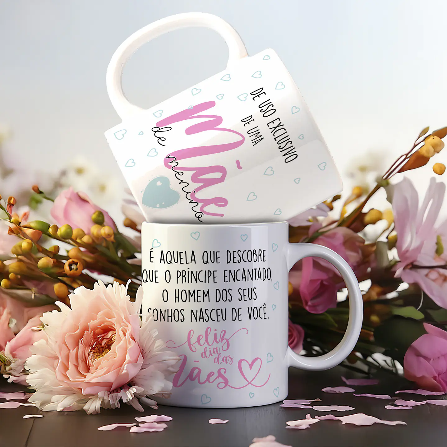 Artes Canecas Dia das Mães 18 Estampas em PNG e CDR - Download Imediato 18