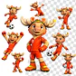Kit Digital Mascotes Copa do Mundo 2026 PNG - Thumbnail 5