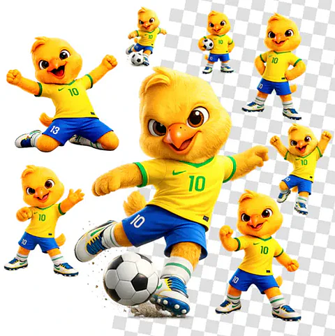 Kit Digital Mascotes Copa do Mundo 2026 PNG