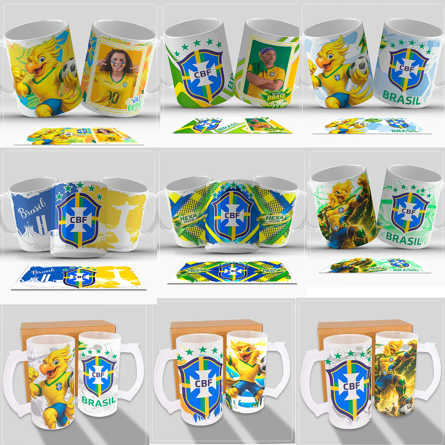 Artes Canecas Copa 2026 Brasil 1