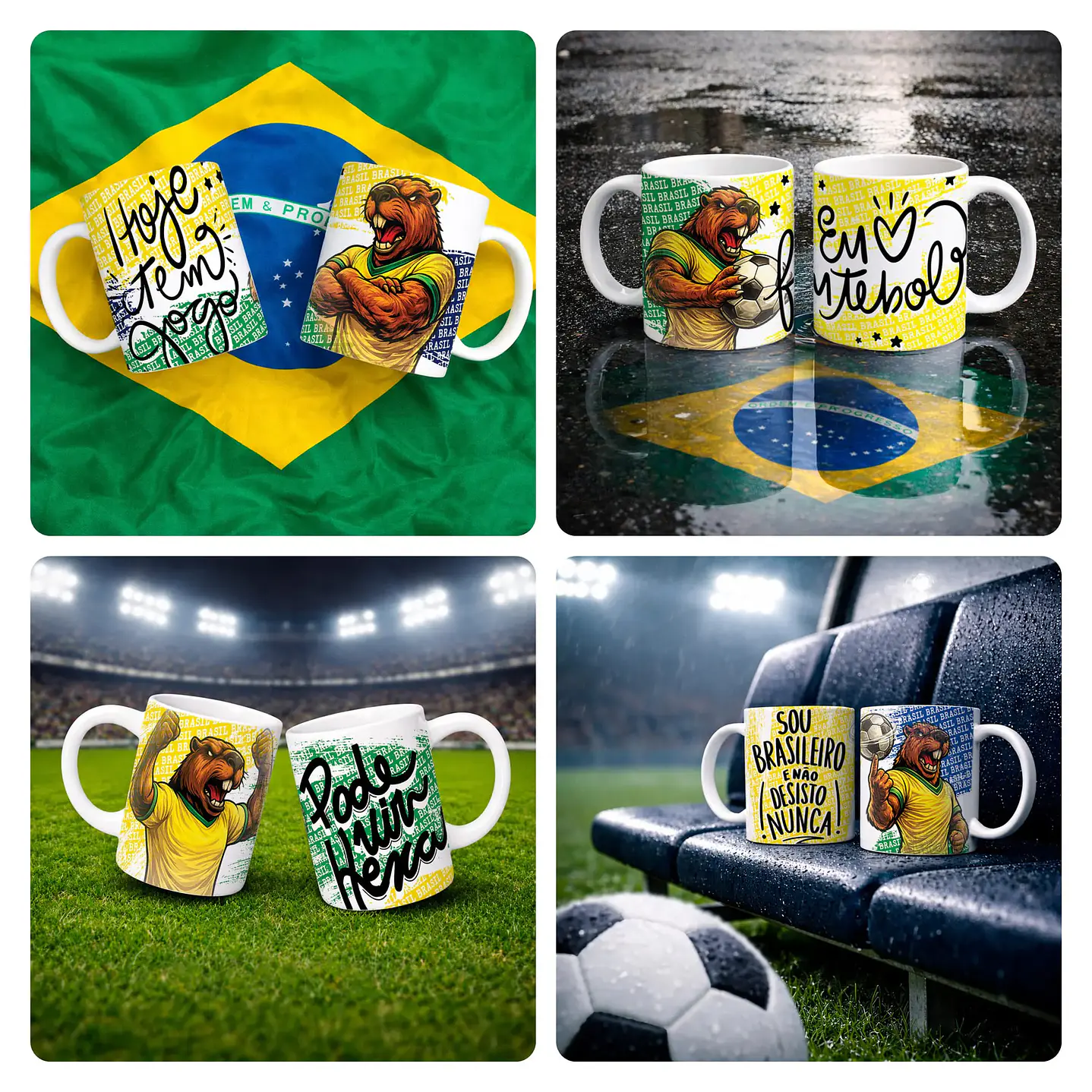 17 Artes Capivara Brasil Copa do Mundo Corel Draw 1
