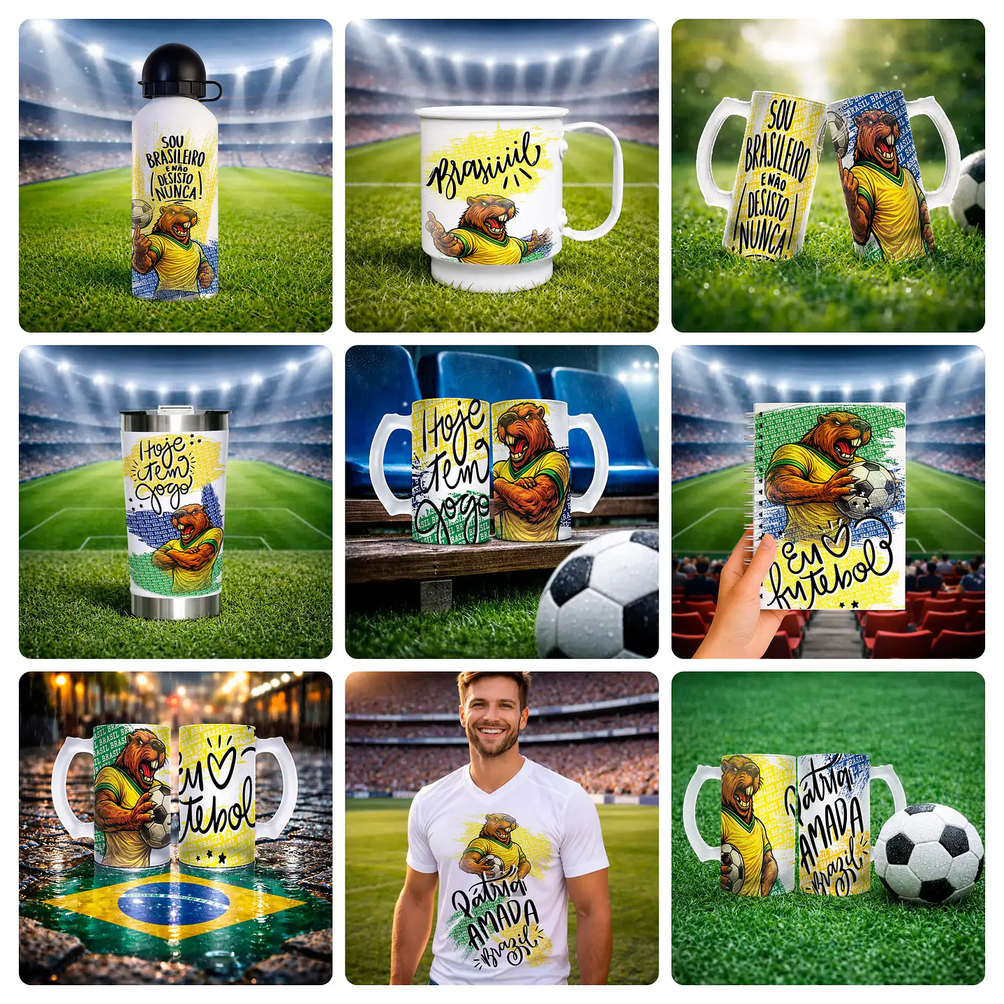 17 Artes Capivara Brasil Copa do Mundo Corel Draw 2