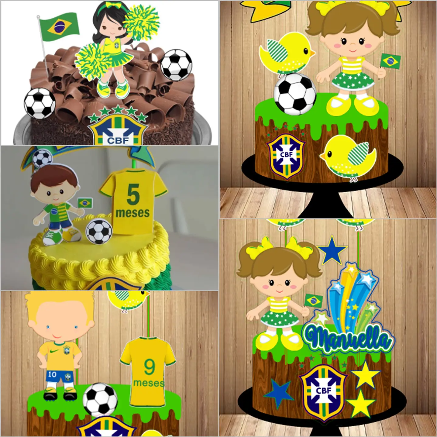 Arquivo de corte Topo de Bolo Futebol Brasil Copa do Mundo 1
