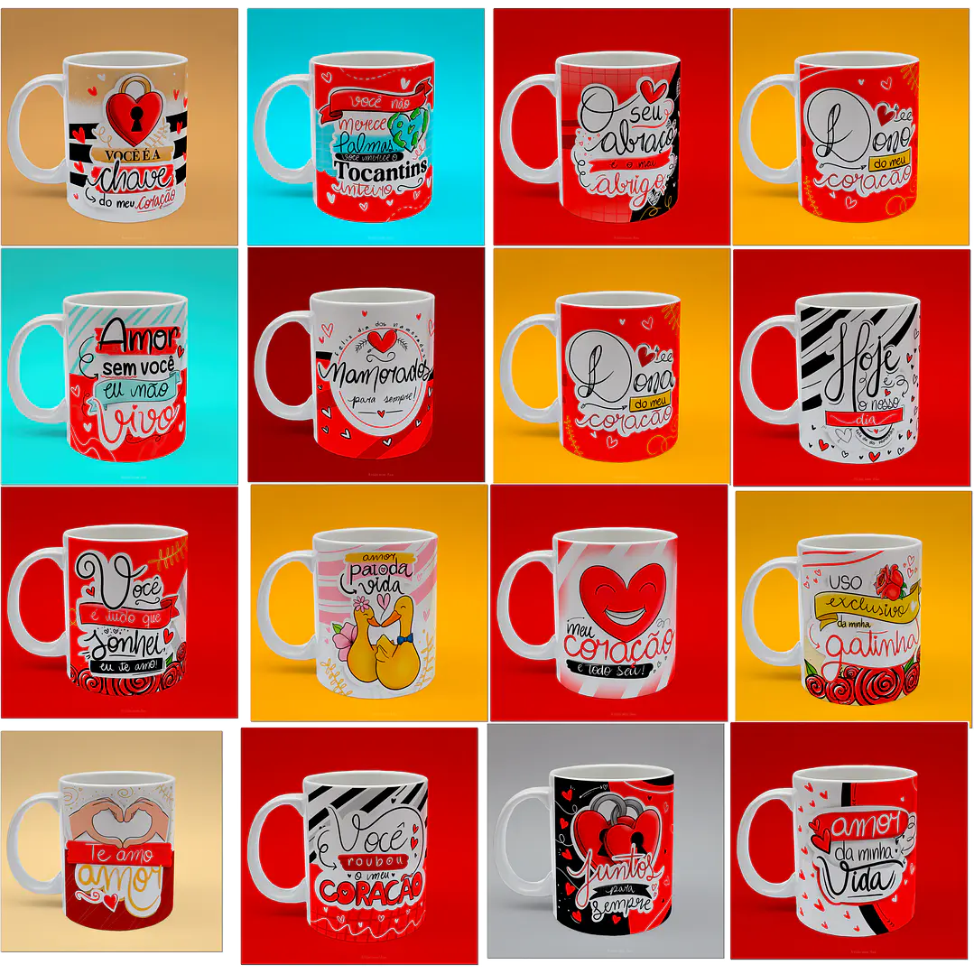 80 Artes para Canecas Dia dos Namorados PNG 1