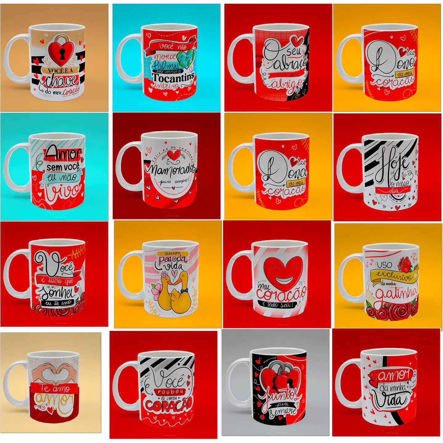 80 Artes para Canecas Dia dos Namorados PNG 1