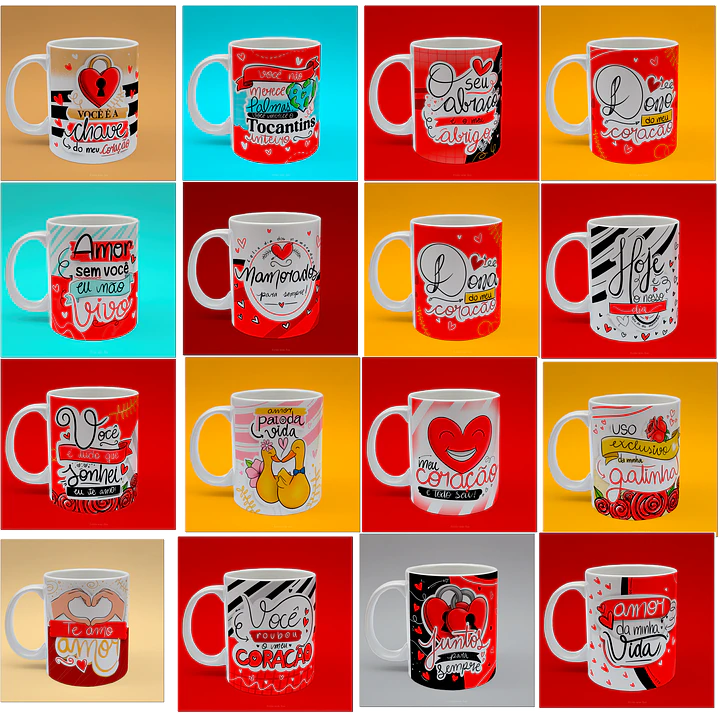 80 Artes para Canecas Dia dos Namorados PNG 1