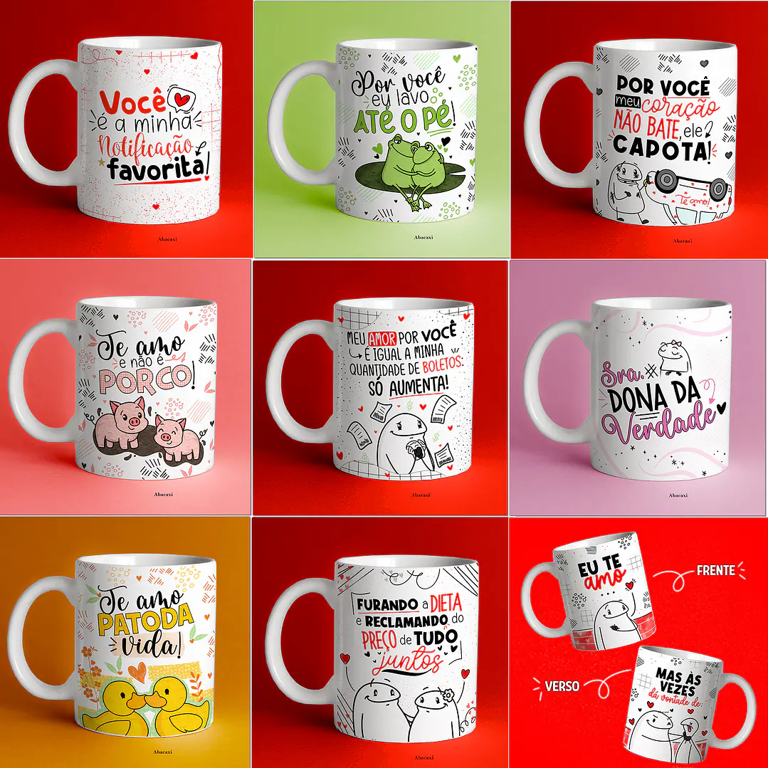 Artes para Caneca Dia dos Namorados PNG 1