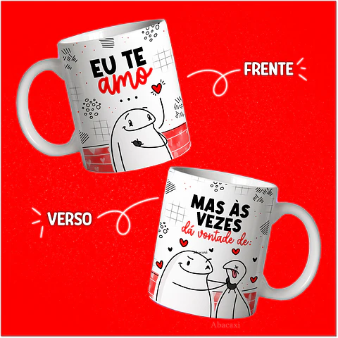 Artes para Caneca Dia dos Namorados PNG