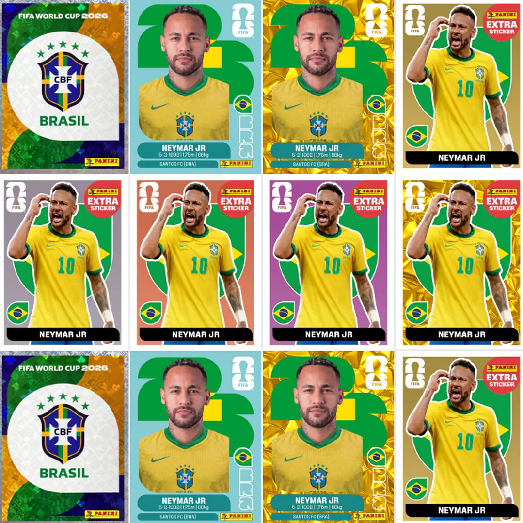 Figurinha Neymar Copa 2026 para Imprimir em PDF - Edição Especial 1