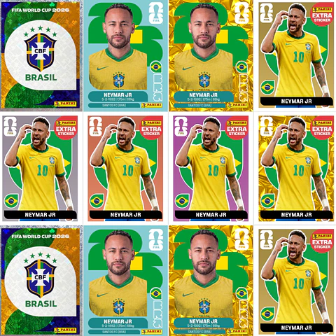 Figurinha Neymar Copa 2026 para Imprimir em PDF - Edição Especial
