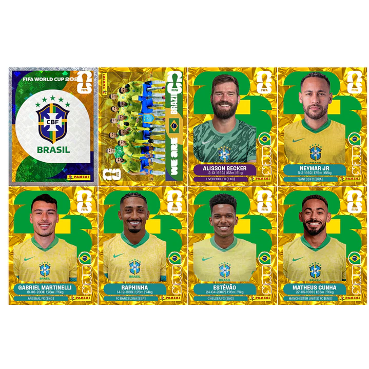 Figurinha Gold Brasil Copa 2026 PDF para Impressão - Download Imediato Versão Especial 4