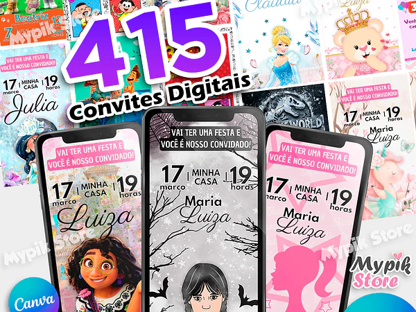 Convites Digitais no Canva: Templates e Dicas