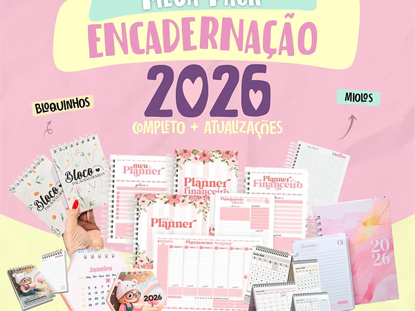 Mega Pack Encadernação 2026: Arquivos Prontos para Imprimir