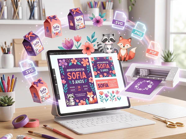 Artes para Lembrancinhas e Convites Canva Prontos - Mypik