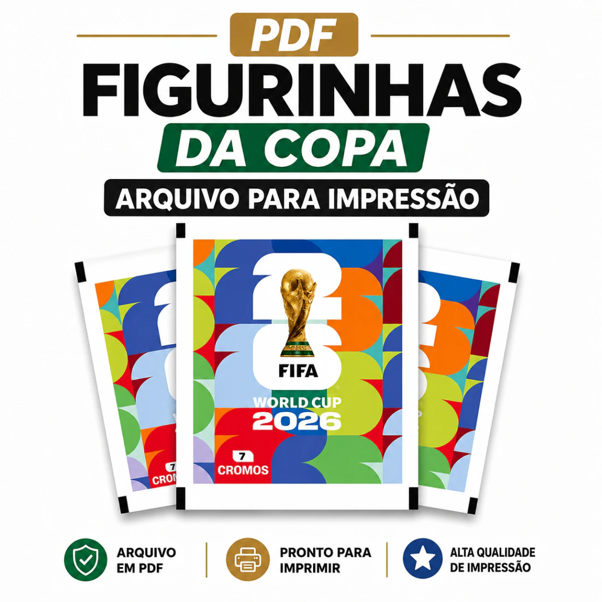 Pack Digital Figurinhas da Copa do Mundo 2026 PDF Completo com todas as seleções