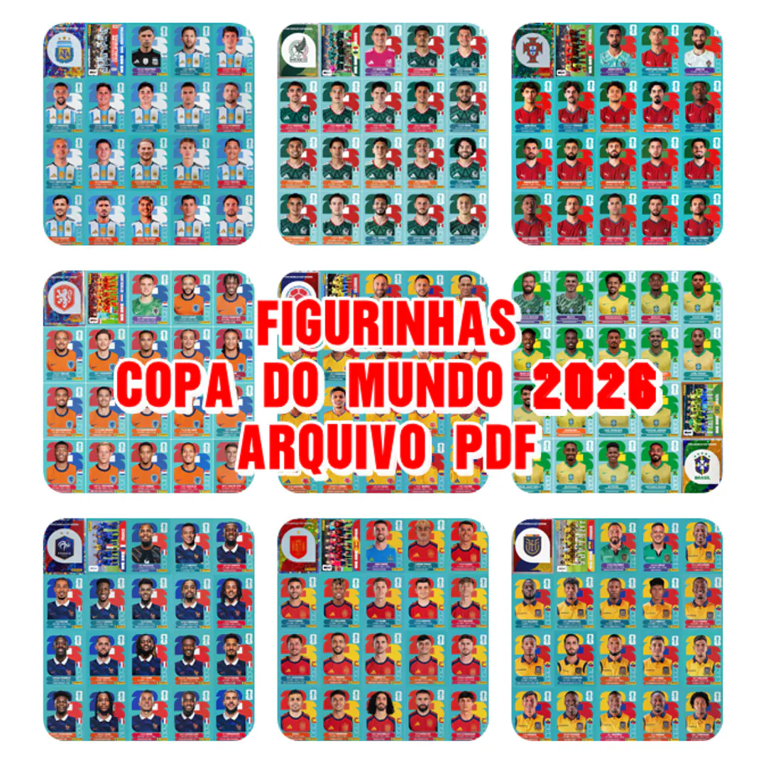 Todas as +900 Figurinhas da Copa 2026 PDF para Imprimir 40