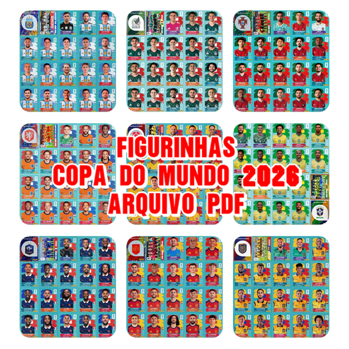 Todas as +900 Figurinhas da Copa 2026 PDF para Imprimir 40