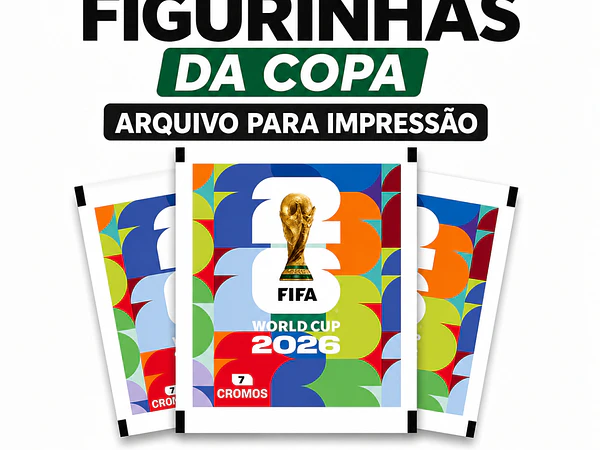 Pack Figurinhas Copa 2026 PDF para Imprimir Download Imediato 