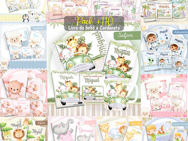 Pack Encadernação Infantil: +110 Temas e Livro do Bebê