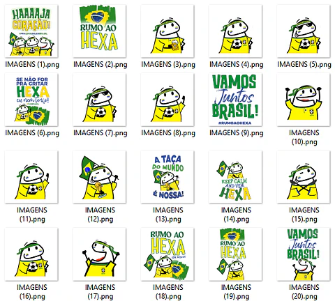 Kit Digital Flork Copa do Mundo PNG em Alta Resolução