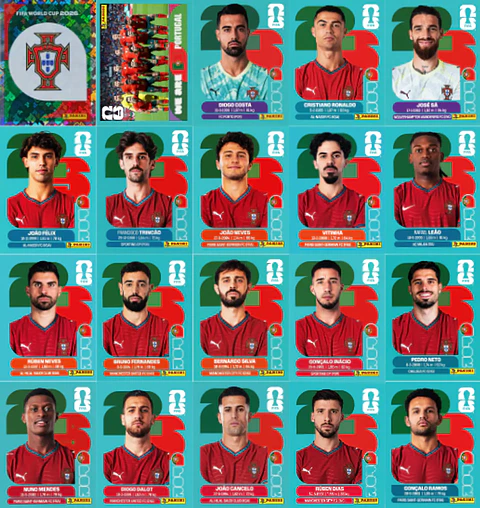 Figurinhas Portugal Copa do Mundo 2026 para Imprimir em PDF
