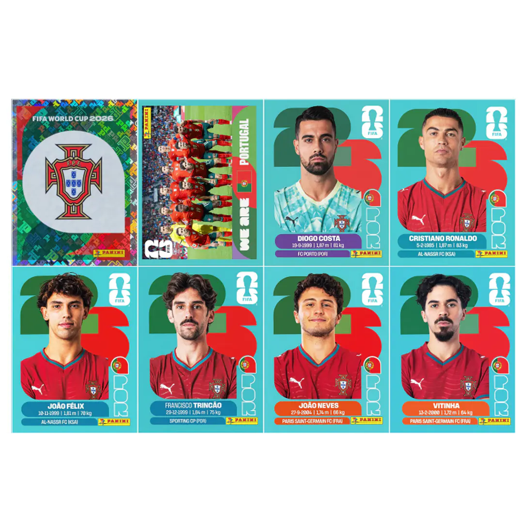Figurinhas Portugal Copa do Mundo 2026 para Imprimir em PDF 2