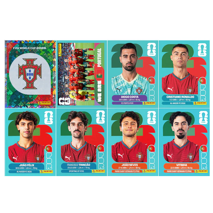 Figurinhas Portugal Copa do Mundo 2026 para Imprimir em PDF 2
