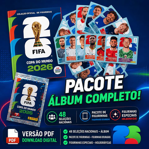 Arquivo digital Todas as  Figurinhas Copa 2026 Para Imprimir em PDF