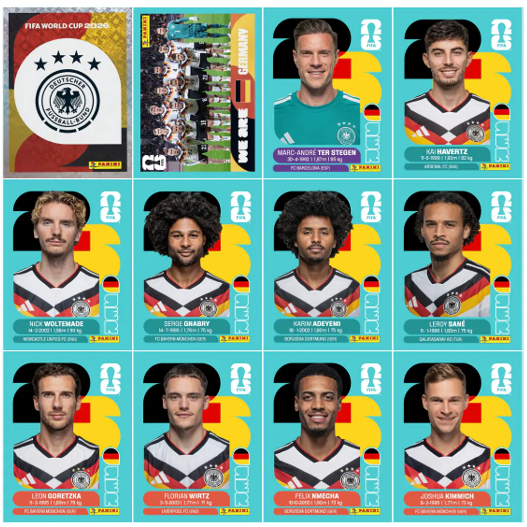 Figurinhas da Alemanha Copa 2026 em PDF - Download Imediato 1