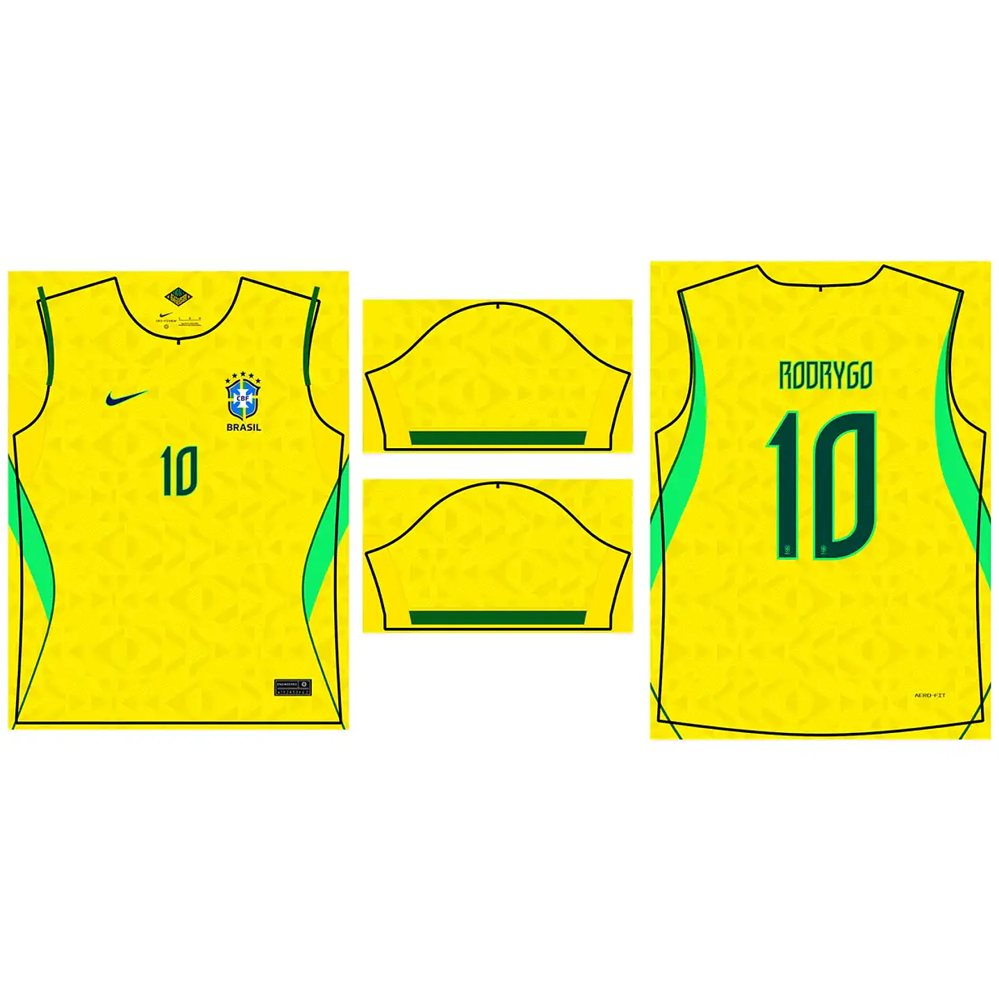 Arte Camisa Brasil 2026-2027 Vetor CDR para Sublimação 2