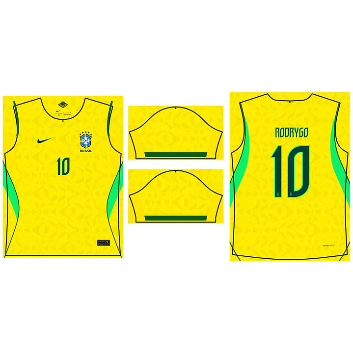 Arte Camisa Brasil 2026-2027 Vetor CDR para Sublimação 2