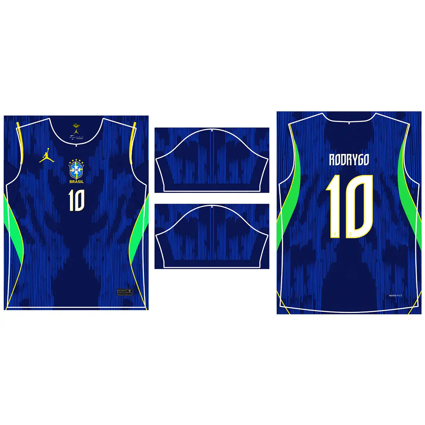 Arte Vetor Camisa Seleção Brasileira Azul Copa 2026 CDR Sublimação  2