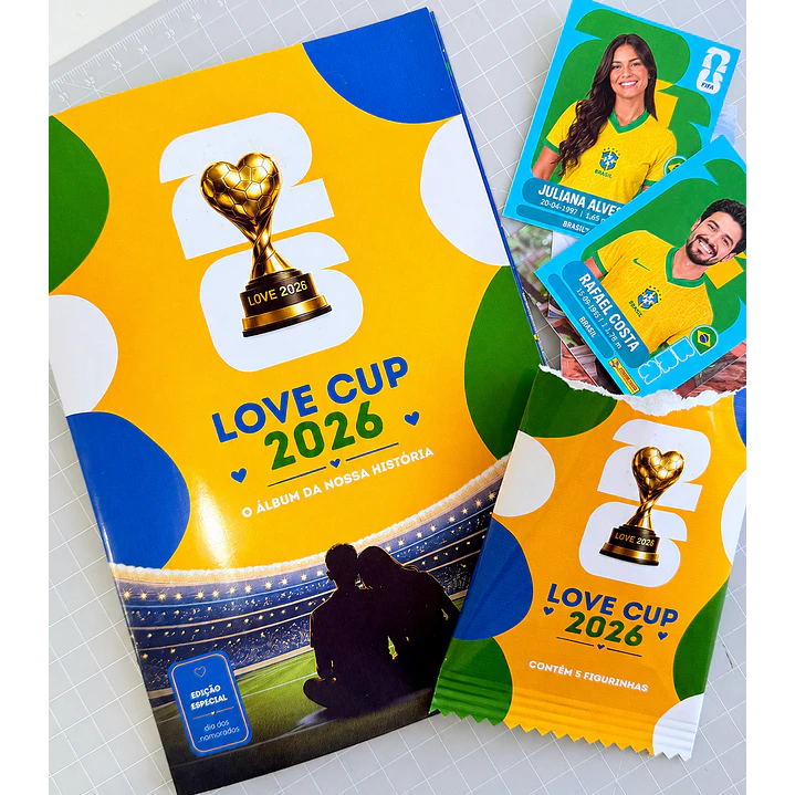 Álbum de Figurinhas Copa do Mundo dia dos Namorados para Imprimir 1