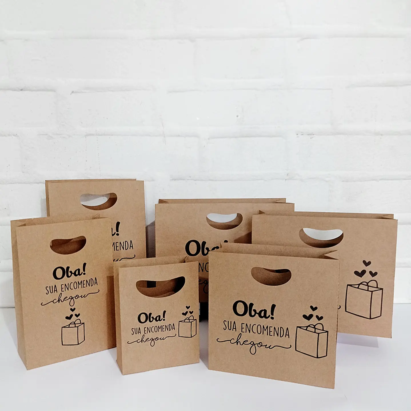 Pack Sacolas Kraft Moldes Limpos Studio SVG PNG 1