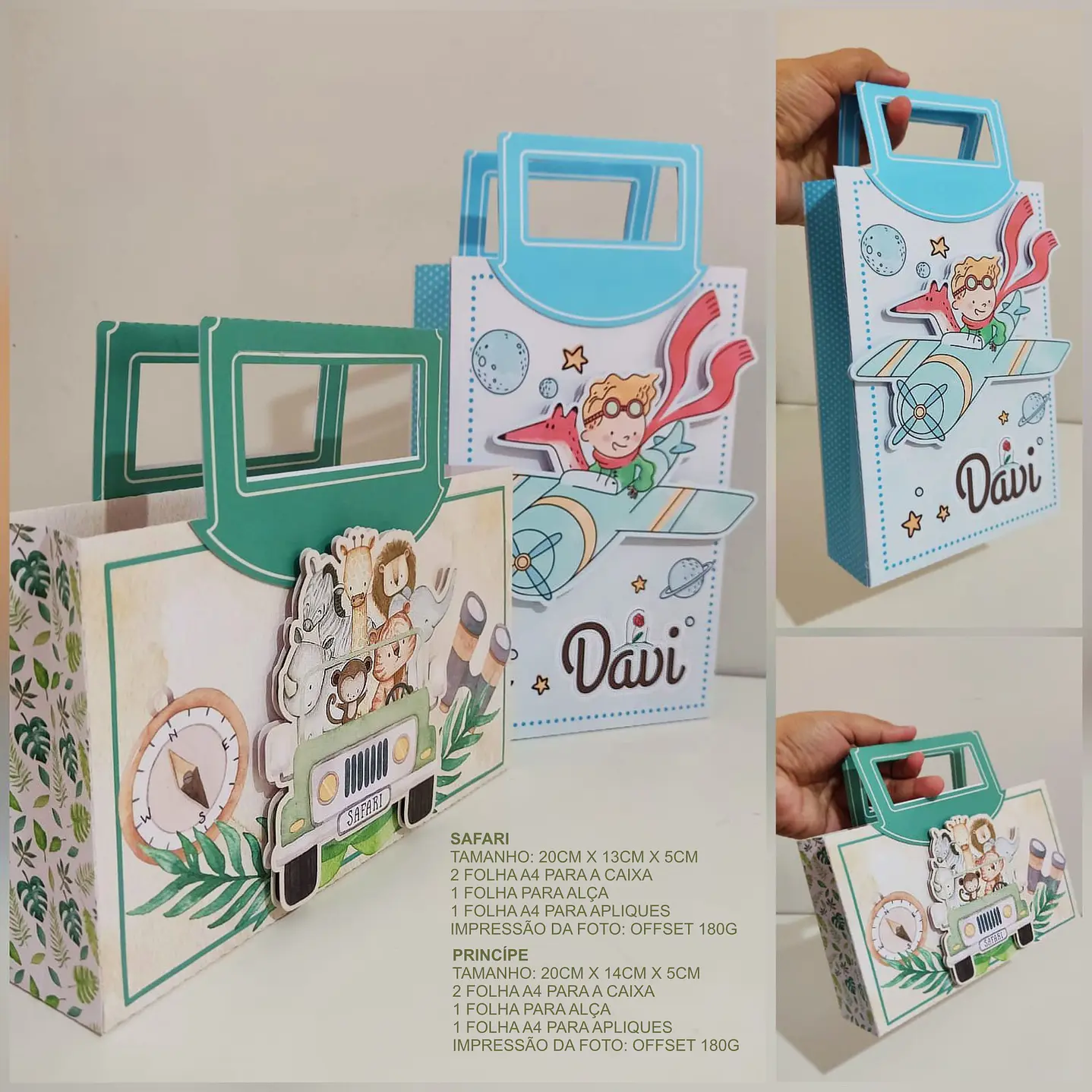 Kit Digital Sacola Alça Móvel Safari e Pequeno Príncipe PDF 1